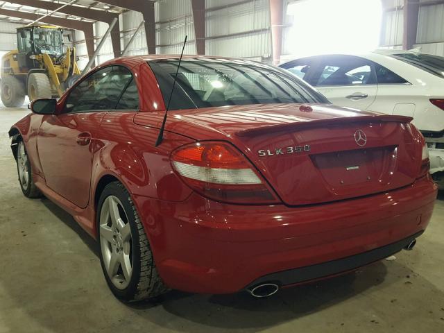 WDBWK56F57F155100 - 2007 MERCEDES-BENZ SLK 350 RED photo 3