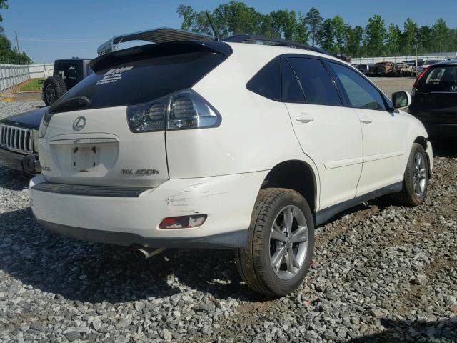 JTJGW31U360002654 - 2006 LEXUS RX 400 WHITE photo 4