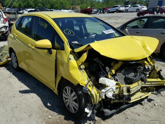 3HGGK5H55FM767517 - 2015 HONDA FIT LX YELLOW photo 1