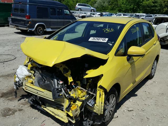 3HGGK5H55FM767517 - 2015 HONDA FIT LX YELLOW photo 2