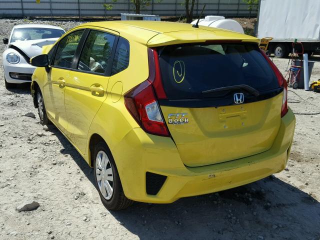 3HGGK5H55FM767517 - 2015 HONDA FIT LX YELLOW photo 3