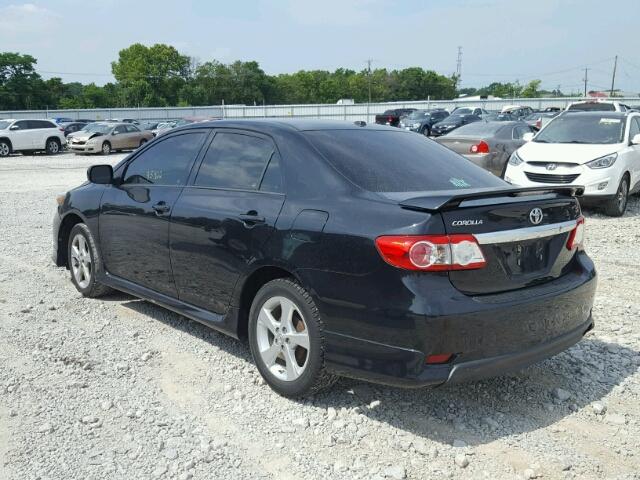 2T1BU4EE4BC716398 - 2011 TOYOTA COROLLA BA BLACK photo 3