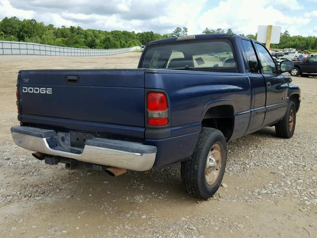 3B7HC13YX1M541525 - 2001 DODGE RAM 1500 BLUE photo 4