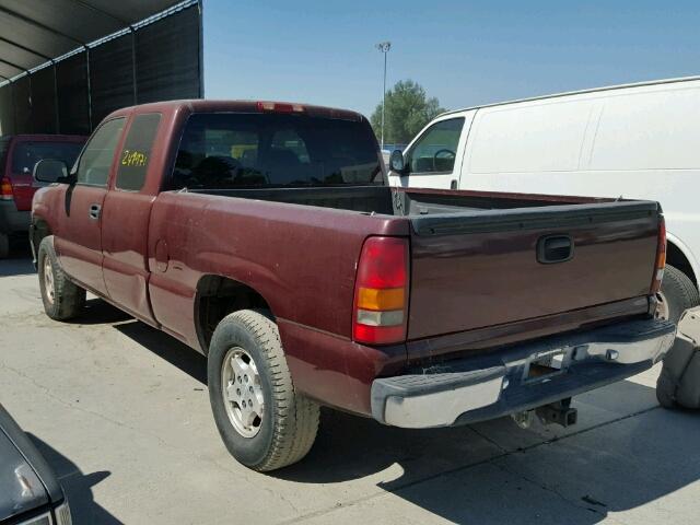 1GCEK19T4XE168482 - 1999 CHEVROLET SILVERADO BURGUNDY photo 3