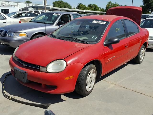 1B3ES46C81D209667 - 2001 DODGE NEON SE RED photo 2