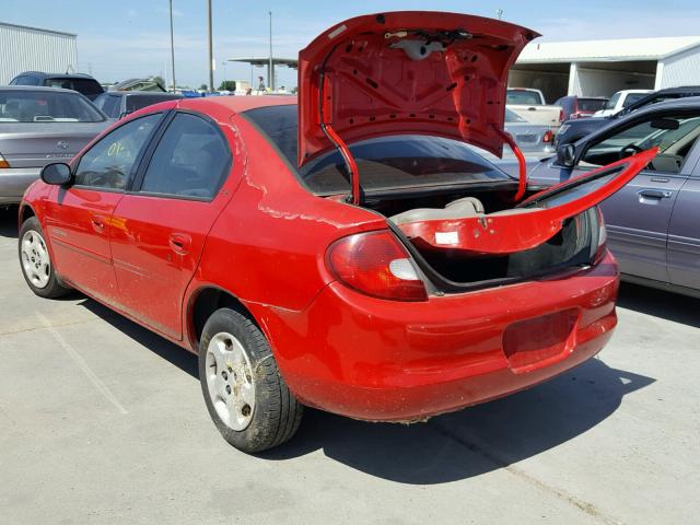 1B3ES46C81D209667 - 2001 DODGE NEON SE RED photo 3