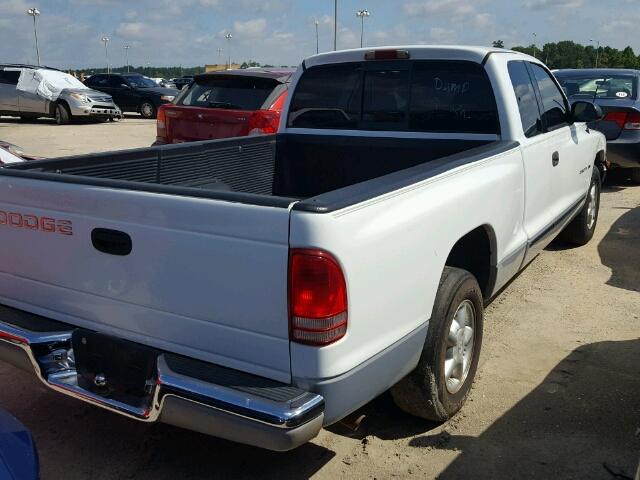 1B7GL22X8WS531097 - 1998 DODGE DAKOTA WHITE photo 4