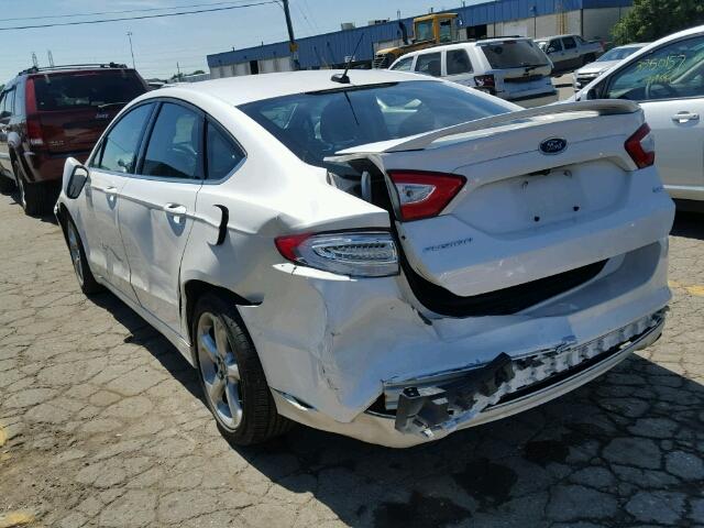 1FA6P0H71E5354262 - 2014 FORD FUSION WHITE photo 3