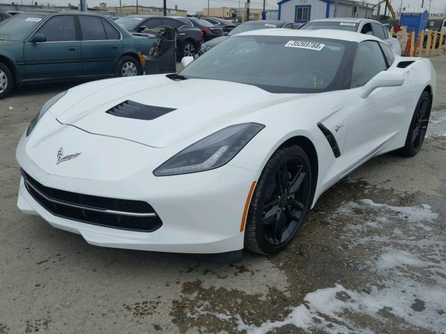 1G1YA2D70J5102642 - 2018 CHEVROLET CORVETTE S WHITE photo 2