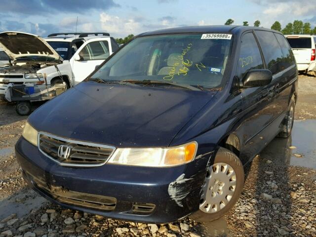 5FNRL18574B127341 - 2004 HONDA ODYSSEY LX BLUE photo 2