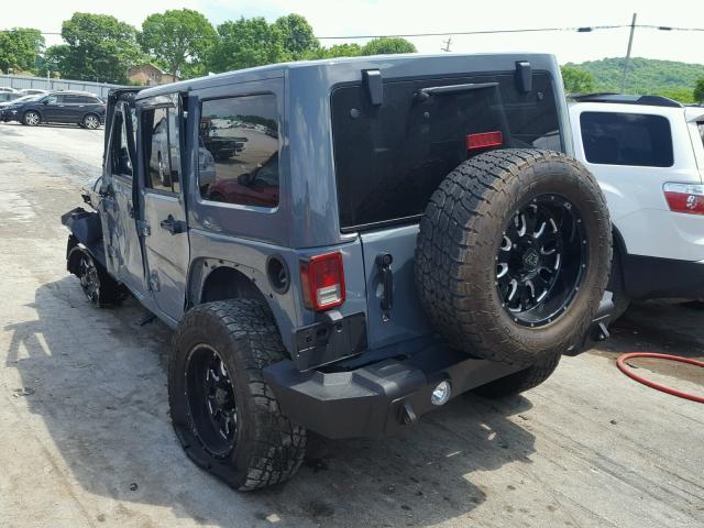 1C4BJWEG1EL121995 - 2014 JEEP WRANGLER U GRAY photo 3