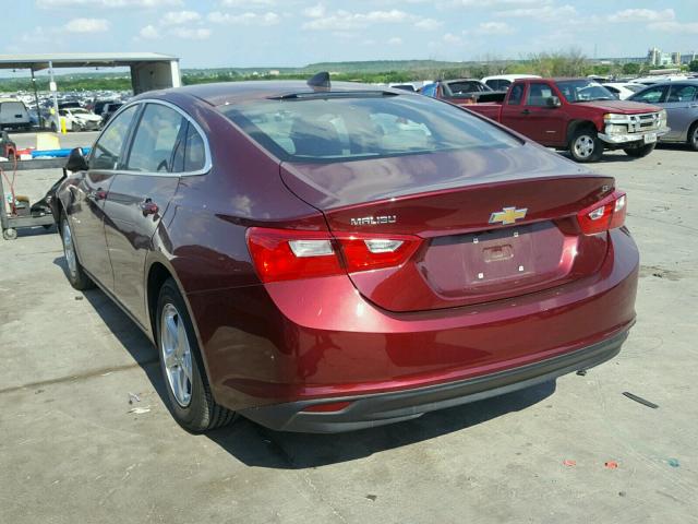 1G1ZB5ST1GF310342 - 2016 CHEVROLET MALIBU LS Bordo foto 3