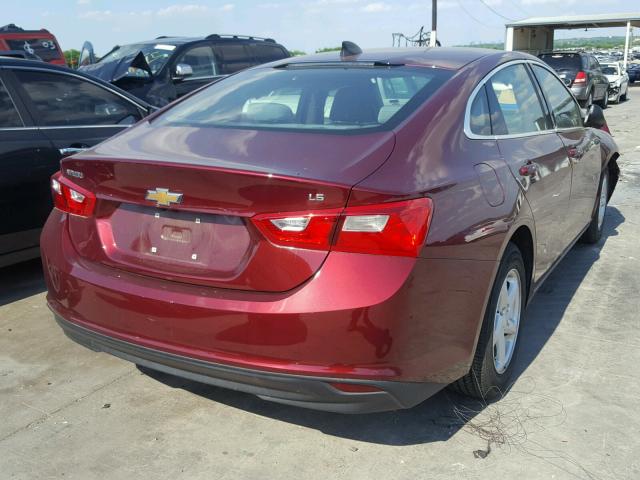 1G1ZB5ST1GF310342 - 2016 CHEVROLET MALIBU LS Bordo foto 4