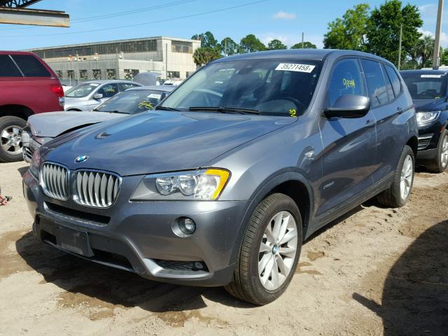 5UXWX9C54D0A21992 - 2013 BMW X3 XDRIVE2 GRAY photo 2