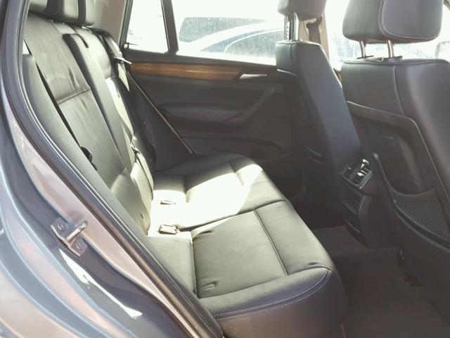 5UXWX9C54D0A21992 - 2013 BMW X3 XDRIVE2 GRAY photo 6