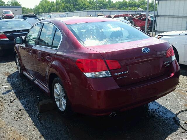 4S3BMBC68C3037874 - 2012 SUBARU LEGACY 2.5 RED photo 3