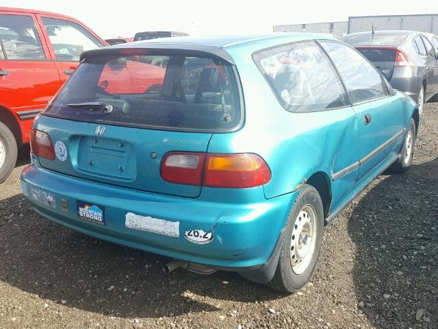 2HGEH2451NH555690 - 1992 HONDA CIVIC DX TEAL photo 4