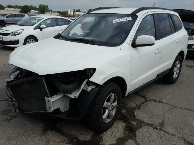 5NMSG73D68H142053 - 2008 HYUNDAI SANTA FE G WHITE photo 2