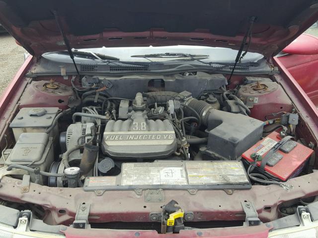 1FALP5240RA125700 - 1994 FORD TAURUS GL RED photo 7