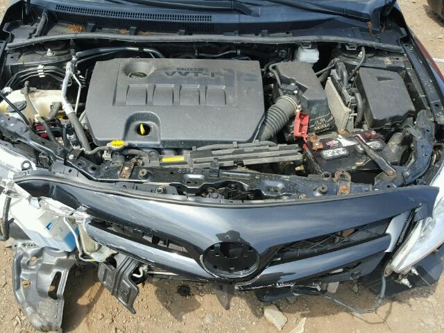 2T1BU4EE8CC846010 - 2012 TOYOTA COROLLA BLACK photo 7