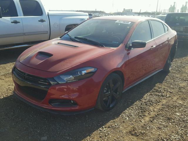 1C3CDFBB8GD630097 - 2016 DODGE DART SXT RED photo 2