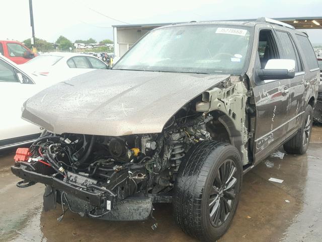 5LMJJ2HT9FEJ12506 - 2015 LINCOLN NAVIGATOR BROWN photo 2
