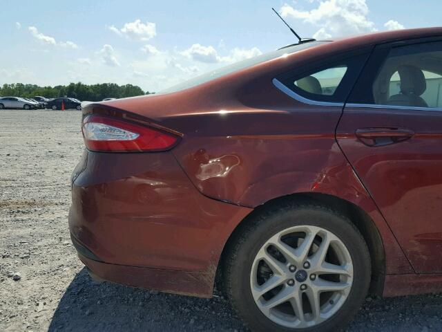 3FA6P0H75ER245378 - 2014 FORD FUSION SE MAROON photo 9