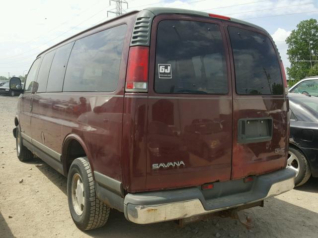 1GKFG15R4X1013006 - 1999 GMC SAVANA G15 BURGUNDY photo 3