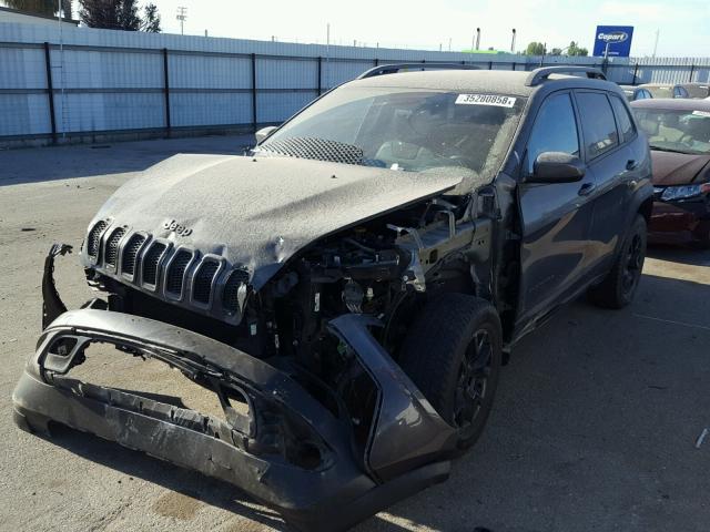 1C4PJMBS9GW215451 - 2016 JEEP CHEROKEE T GRAY photo 2