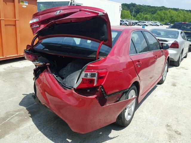 4T1BF1FK8EU805956 - 2014 TOYOTA CAMRY L/SE RED photo 4