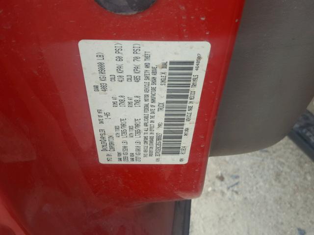 3D7KS28C35G788827 - 2005 DODGE RAM 2500 S Կարմիր լուսանկար 10