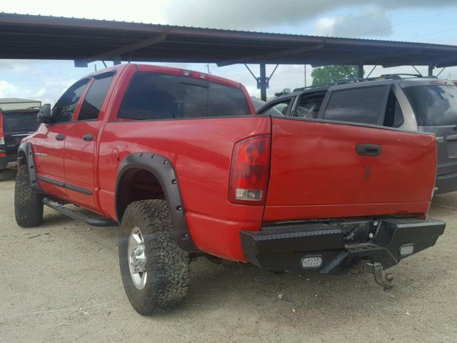 3D7KS28C35G788827 - 2005 DODGE RAM 2500 S Կարմիր լուսանկար 3