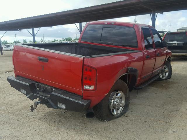 3D7KS28C35G788827 - 2005 DODGE RAM 2500 S Կարմիր լուսանկար 4