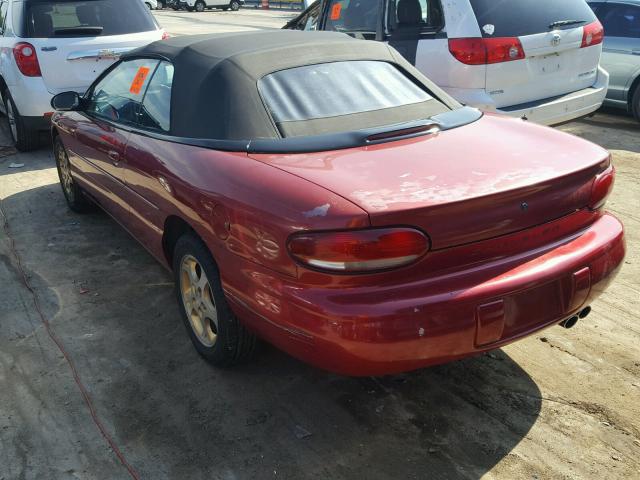 3C3EL55H1WT282366 - 1998 CHRYSLER SEBRING JX MAROON photo 3