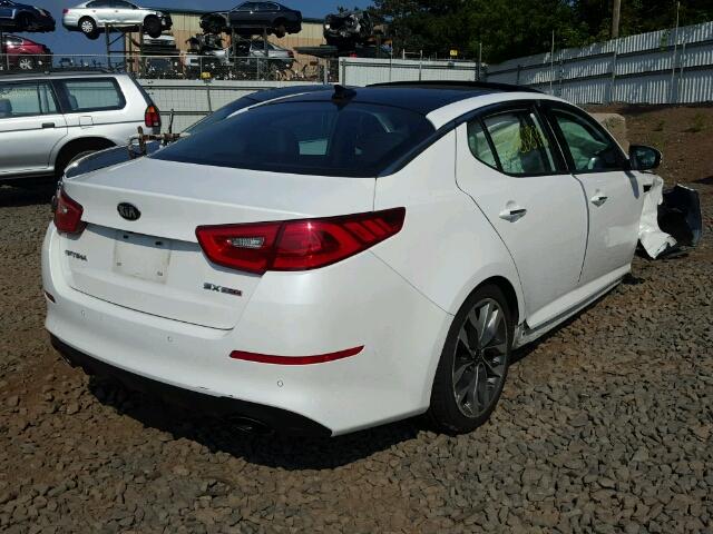 5XXGR4A65FG435537 - 2015 KIA OPTIMA SX WHITE photo 4