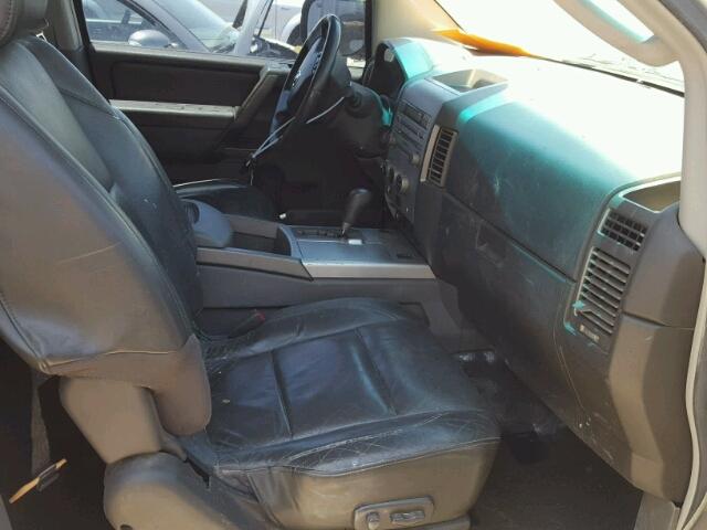 1N6AA07B55N506925 - 2005 NISSAN TITAN XE SILVER photo 5