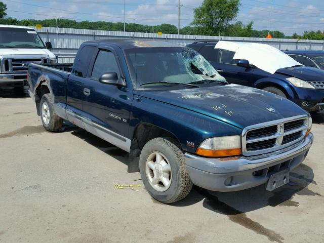 1B7GL23XXVS148811 - 1997 DODGE DAKOTA GREEN photo 1