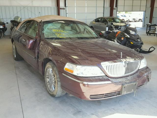 2LNHM85VX8X657729 - 2008 LINCOLN TOWN CAR S BURGUNDY photo 1