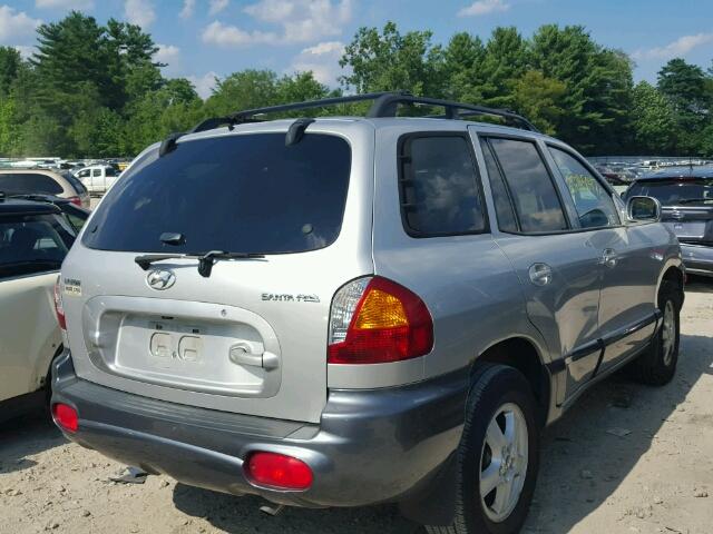 KM8SB12B43U413538 - 2003 HYUNDAI SANTA FE SILVER photo 4