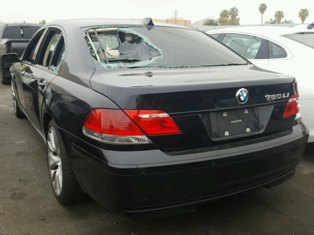 WBAHN03587DD98685 - 2007 BMW 760 LI BLACK photo 3