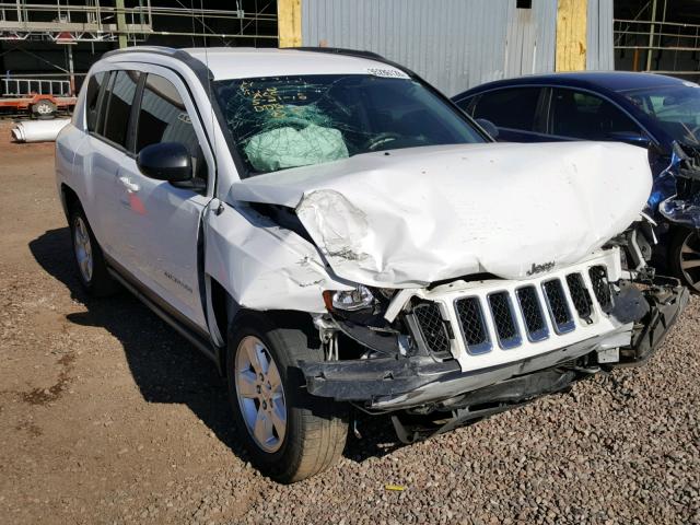 1C4NJCBA5ED777056 - 2014 JEEP COMPASS SP WHITE photo 1