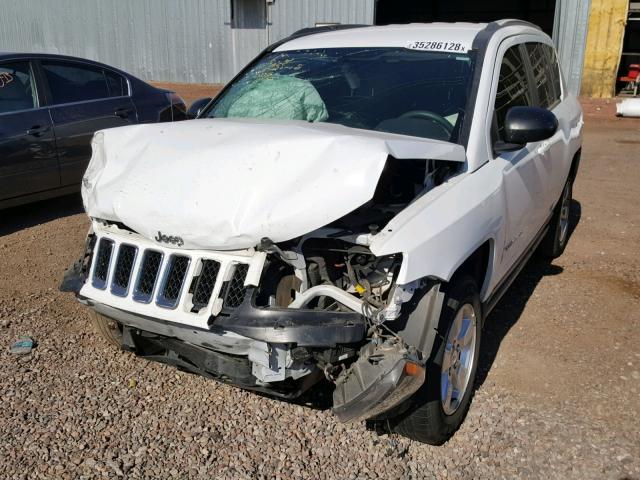 1C4NJCBA5ED777056 - 2014 JEEP COMPASS SP WHITE photo 2