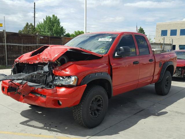 3D7KU28C04G152441 - 2004 DODGE RAM 2500 S RED photo 2
