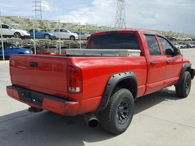 3D7KU28C04G152441 - 2004 DODGE RAM 2500 S RED photo 4