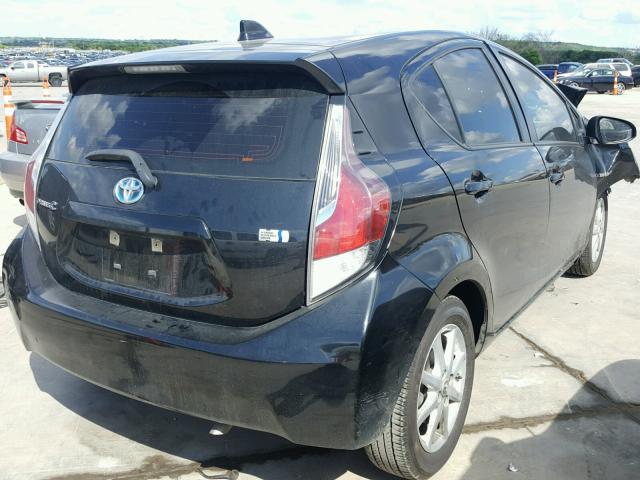 JTDKDTB35F1584789 - 2015 TOYOTA PRIUS C BLACK photo 4