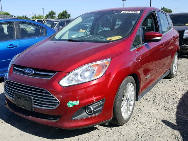 1FADP5CU6DL548300 - 2013 FORD C-MAX PREM RED photo 2