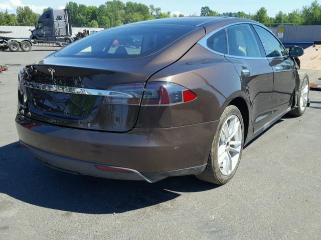 5YJSA1CN3CFP02421 - 2012 TESLA MODEL S BROWN photo 4