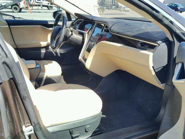 5YJSA1CN3CFP02421 - 2012 TESLA MODEL S BROWN photo 5