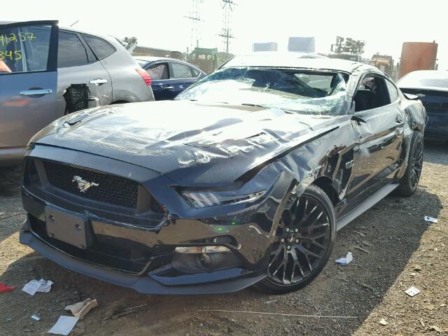 1FA6P8CF1H5276499 - 2017 FORD MUSTANG GT BLACK photo 2