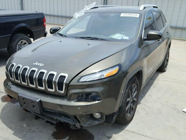 1C4PJLCS7GW137955 - 2016 JEEP CHEROKEE L GREEN photo 2